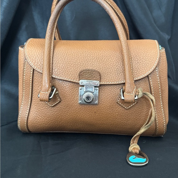 Dooney & Bourke Handbags - Dooney & Bourke Vintage Small Flap Push Lock Satchel with Key | Blue Duck